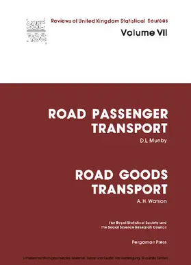 Munby / Watson / Maunder |  Road Passenger Transport: Road Goods Transport | eBook | Sack Fachmedien
