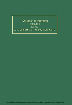 Choppin / Postlethwaite |  Evaluation in Education | eBook | Sack Fachmedien