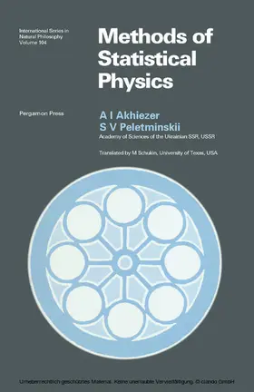 Akhiezer / Peletminskii / Ter Haar |  Methods of Statistical Physics | eBook | Sack Fachmedien