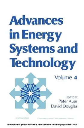 Auer / Douglas |  Advances in Energy Systems and Technology | eBook | Sack Fachmedien