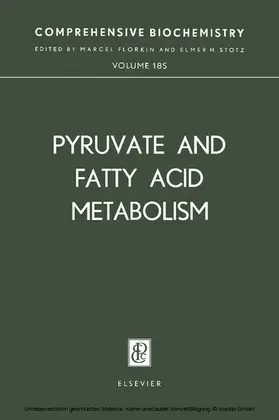 Florkin / Stotz |  Pyruvate and Fatty Acid Metabolism | eBook | Sack Fachmedien