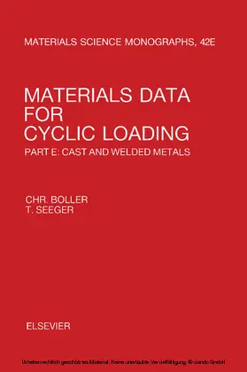 Boller / Seeger / Laird |  Materials Data for Cyclic Loading | eBook | Sack Fachmedien