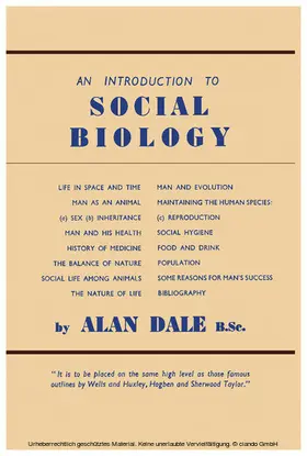 Dale |  An Introduction to Social Biology | eBook | Sack Fachmedien