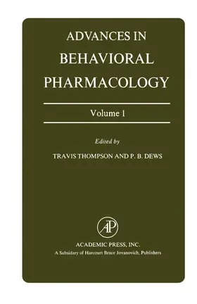 Thompson / Dews |  Advances in Behavioral Pharmacology | eBook | Sack Fachmedien