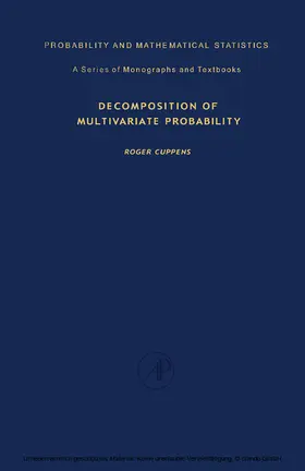 Cuppens / Birnbaum / Lukacs |  Decomposition of Multivariate Probabilities | eBook | Sack Fachmedien