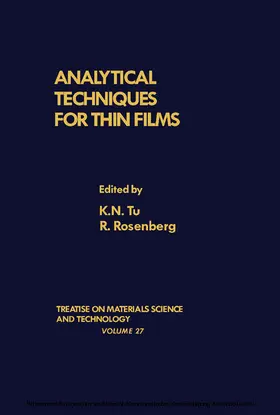 Tu / Rosenberg |  Analytical Techniques for Thin Films | eBook | Sack Fachmedien