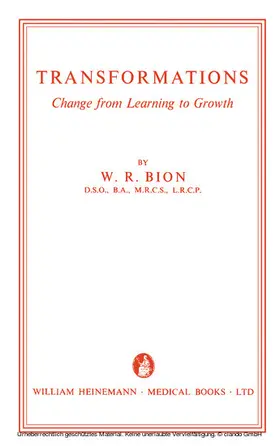Bion |  Transformations | eBook | Sack Fachmedien