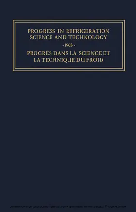 Stuart |  Progress in Refrigeration Science and Technology | eBook | Sack Fachmedien