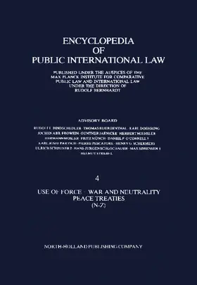 Bernhardt |  Use of Force · War and Neutrality Peace Treaties (N-Z) | eBook | Sack Fachmedien