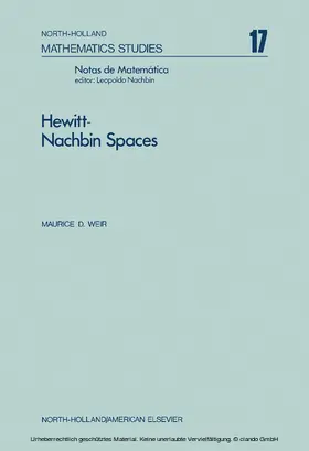 Weir / Nachbin |  Hewitt-Nachbin Spaces | eBook | Sack Fachmedien