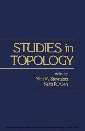 Stavrakas / Allen |  Studies in Topology | eBook | Sack Fachmedien