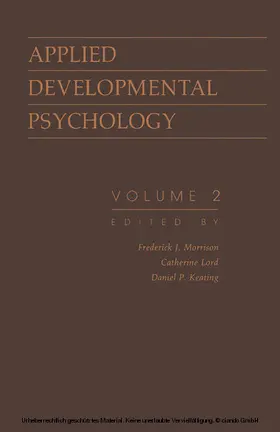 Morrison / Lord / Keating |  Applied Developmental Psychology | eBook | Sack Fachmedien