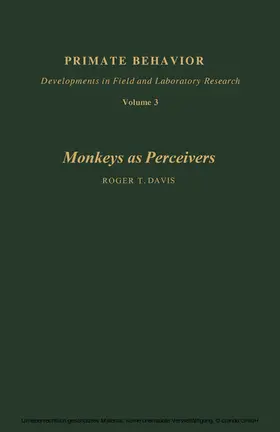 Davis / Rosenblum |  Monkeys as Perceivers | eBook | Sack Fachmedien