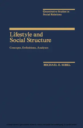 Sobel / Rossi |  Lifestyle and Social Structure | eBook | Sack Fachmedien