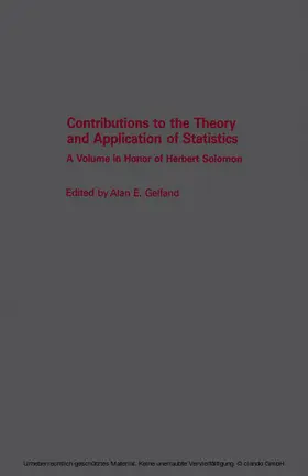 Gelfand |  Contributions to the Theory and Application of Statistics | eBook | Sack Fachmedien