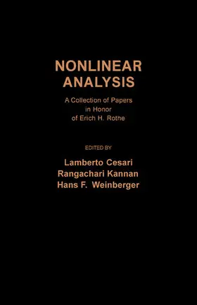 Rothe / Cesari / Kannan |  Nonlinear Analysis | eBook | Sack Fachmedien