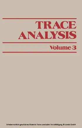 Lawrence |  Trace Analysis | eBook | Sack Fachmedien