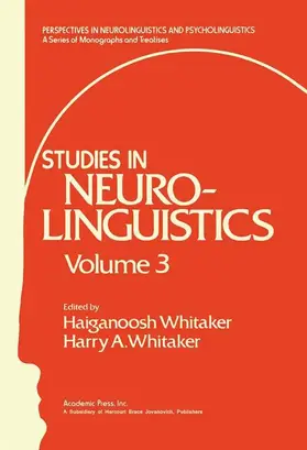 Whitaker |  Studies in Neurolinguistics | eBook | Sack Fachmedien