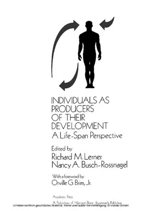 Lerner / Busch-Rossnagel |  Individuals as Producers of Their Development | eBook | Sack Fachmedien