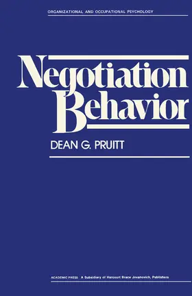 Pruitt / Warr |  Negotiation Behavior | eBook | Sack Fachmedien