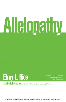 Rice / Kozlowski |  Allelopathy | eBook | Sack Fachmedien