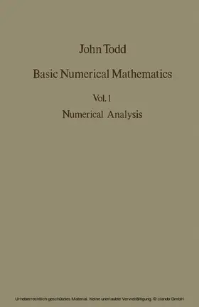 Todd / Blanc / Ghizzetti |  Numerical Analysis | eBook | Sack Fachmedien