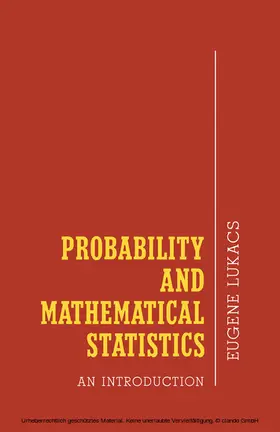 Lukacs |  Probability and Mathematical Statistics | eBook | Sack Fachmedien