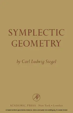Siegel |  Symplectic Geometry | eBook | Sack Fachmedien