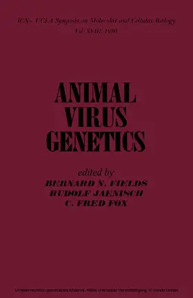 Fields / Jaenisch |  Animal Virus Genetics | eBook | Sack Fachmedien