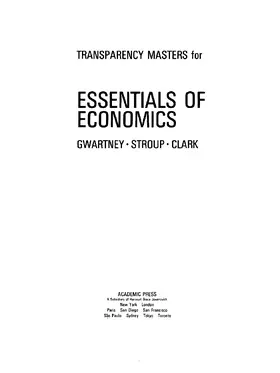 Stroup / Clark |  Transparency Masters for Essentials of Economics | eBook | Sack Fachmedien