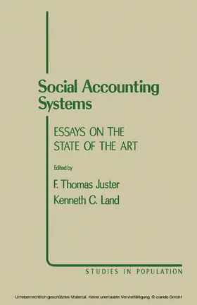 Juster / Land |  Social Accounting Systems | eBook | Sack Fachmedien