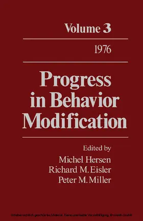 Hersen / Eisler / Miller |  Progress in Behavior Modification | eBook | Sack Fachmedien