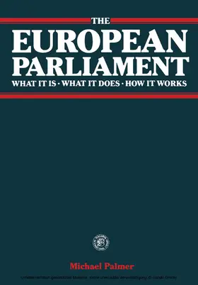 Palmer |  The European Parliament | eBook | Sack Fachmedien