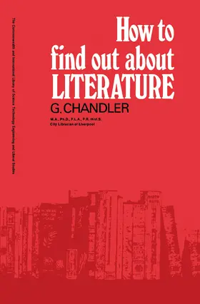Chandler |  How to Find Out About Literature | eBook | Sack Fachmedien