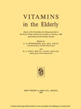 Exton-Smith / Scott |  Vitamins in the Elderly | eBook | Sack Fachmedien