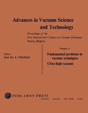 Thomas |  Fundamental Problems in Vacuum Techniques Ultra-High Vacuum | eBook | Sack Fachmedien