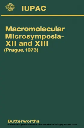 Sedlácek |  Macromolecular Microsymposia-XII and XIII | eBook | Sack Fachmedien