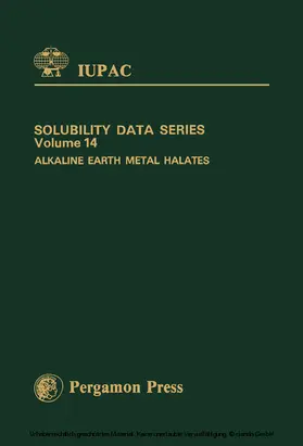 Miyamoto / Salomon / Clever |  Alkaline Earth Metal Halates | eBook | Sack Fachmedien