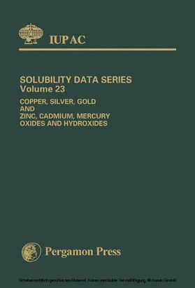 Dirkse |  Copper, Silver, Gold & Zinc, Cadmium, Mercury Oxides & Hydroxides | eBook | Sack Fachmedien