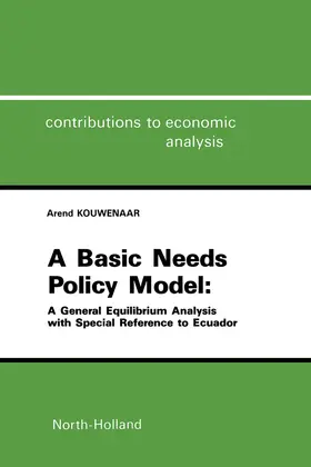 Kouwenaar / Jorgenson |  A Basic Needs Policy Model | eBook | Sack Fachmedien