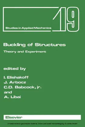 Elishakoff / Arbocz / Babcock |  Buckling of Structures | eBook | Sack Fachmedien