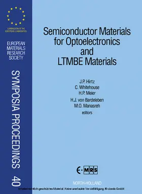 Hirtz / Whitehouse / Meier |  Semiconductor Materials for Optoelectronics and LTMBE Materials | eBook | Sack Fachmedien