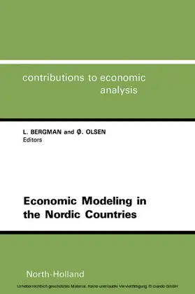 Bergman / Olsen |  Economic Modeling in the Nordic Countries | eBook | Sack Fachmedien