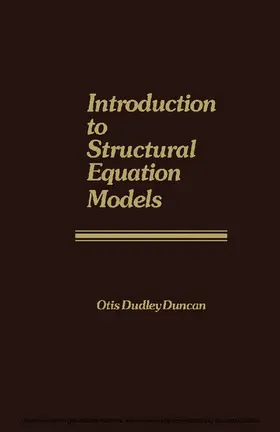 Duncan |  Introduction to Structural Equation Models | eBook | Sack Fachmedien