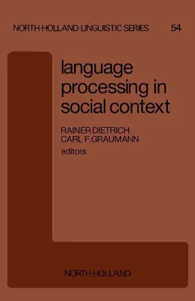 Dietrich / Graumann |  Language Processing in Social Context | eBook | Sack Fachmedien