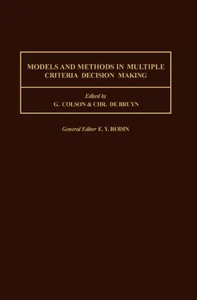 Colson / de Bruyn |  Models and Methods in Multiple Criteria Decision Making | eBook | Sack Fachmedien