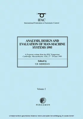 Sheridan | Analysis, Design and Evaluation of Man-Machine Systems 1995 | E-Book | www.sack.de