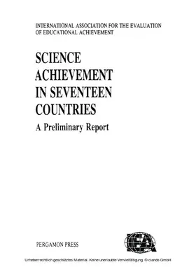 IEA-RETD |  Science Achievement in Seventeen Countries | eBook | Sack Fachmedien