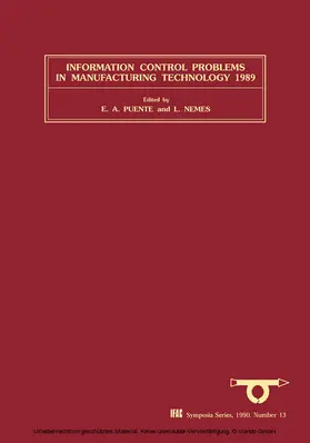 Puente / Nemes | Information Control Problems in Manufacturing Technology 1989 | E-Book | www.sack.de