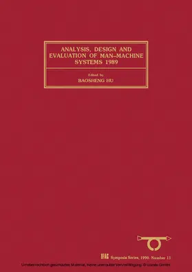 Hu |  Analysis, Design and Evaluation of Man-Machine Systems 1989 | eBook | Sack Fachmedien